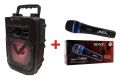 Bluetooth Rechargeable Speaker KTS-1352 with SN-222 Microphone Combo Pack for Karaoke. 