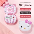 Sanrio Hello Kitty Flip Phone Kawaii Cartoon Kids Taiml Cute Mini Phone Birthday Fashion Girls Gifts Toys For Children. 