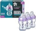 Tommee Tippee Advanced Anti-Colic Baby Bottles, 260 ml, 3 bottles (PINK). 
