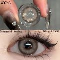 👍 UYAAI 2Pcs Contact Lenses For Eyes Color Mermaid Series Fashion Blue Contact Lenses Yearly Green Eyes Makeup Beauty Gray Eyes. 