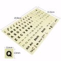 【UrbanNomad】1PC Luminous English Standard Keyboard Sticker General PC Laptop Fluorescent Keyboard Cover Full Keyboard Large Letter Sticker. 