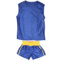 Kids Boxing Training Uniform Children Mauy Thai Outfit Cotton Blending Perfect Blue Elastic Waist Comfortable for Competition. 