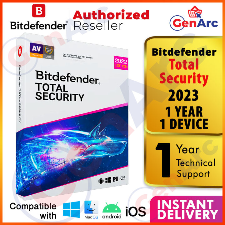 Bitdefender Total Security 2024/2023 (1 Year/1 Device) (Genuine