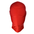 Lady Playing Adult Swim M Restraint Open Face Mask BDS Spandex Lycra Hood Mouth Eyes Headgear Horn Play Slave Toy Man. 