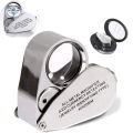 Handheld 40x 25mm LED Luminous Foldable Magnifier Portable Jewelry Magnifying Loupe Glass Lens With Led UV Light. 
