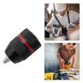 Metal Drill Chuck Heavy Duty 2-13mm Keyless Drill Chuck Metal Drill Chuck Converter Self-Tighten Drill Chuck Multiple Purposes. 