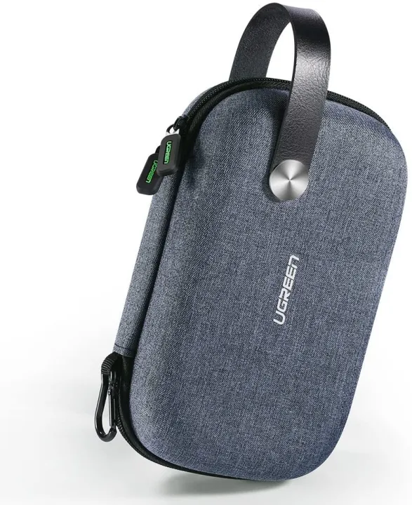 U-GREEN%20Travel%20Case%20Gadget%20Bag%20Small%20Portable%20Electronics%20Accessories%20Organizer%20Travel%20Carry%20Hard%20Case%20Cable%20Tidy%20Storage%20Box%20Pouch%20with%20Double%20Layer%20Double%20Zipper%20Snap%20Hook%20Carrying%20Strap%20-%20Image%205