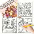 Bestie Moments Coloring Book for Adults & Teens - Cute Girl Scenes with Cats, Flowers & Friendship Activities Friends. 
