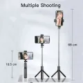 R1 Selfie Stick, Extendable Selfie Stick with Tripod Stand and Detachable Wireless Bluetooth Remote. 