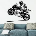 Motorcycle Driver Wall Sticker Helmet Moto Gp Teenagers Boys Room Decoration Stickers Wall Decals Vinyl Home Art Mural. 