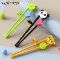 ECHIDNA Kids Learning Chopsticks Chewable Little Frog Shape Toddler Training Chopsticks. 