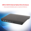 Non Slip USB 3.0 SATA External Drive Enclosure Replacement DVD CD-ROM RW Player Optical Drive Enclosure Case. 