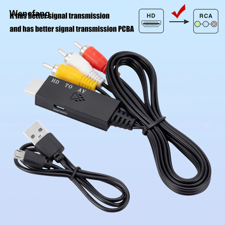 Wenefang 【2025 Version】 1m Converter Cable HDMI-compatible To RCA AV ...