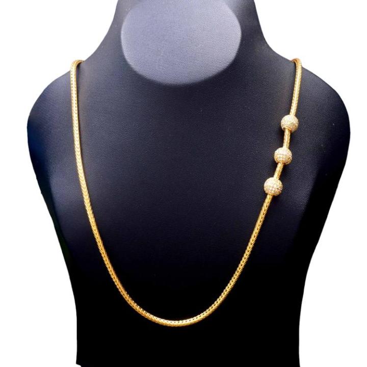 Thalikkodi%20Wedding%20V%20Cut%20Rope%20chain%20mugappu%20chain%20with%20Ball%20Pendent%20new%20model%20designs%20Fashionable%20and%20Stylish%20Gold%20plated%20Chain%20-%20Image%207