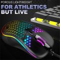 USB Wired Gaming Mouse RGB Backlit with 6 Buttons 7200DPI Honeycomb Mouse for Laptop Computer. 