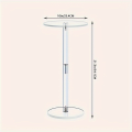 Acrylic Transparent Coffee Table Clear Drink Table Small Round End Room Side Table Acrylic Desk Home Decorations. 