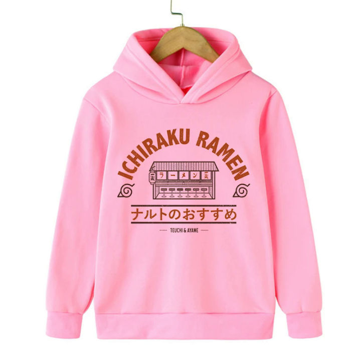 Manga Pink Sweatshirts Kids Girl Boy Manga Naruto Hoodie Children Baby Cartoon Japanese Anime Akatsuki Sasuke Sweatshirt
