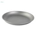 Titanium Plate Tableware Cookware Round Dish Dinner Frying Pan Fruit for Camping Outdoor - 185x25mm. 