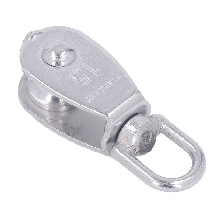 6x M15 Single Pulley Block Rustproof Lifting Wire Rope Pulley For ...