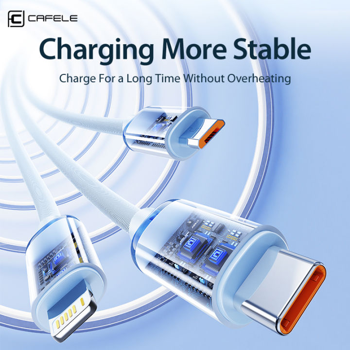 CAFELE%2027W%203%20IN%201%20Fast%20Charging%20Cable%20Type%20C%20To%20Lightning%20Cable%20For%20iPhone%2013%2014%20Pro%20Max%20USB%20C%20Cable%20For%20iPhone%2015%2016%20Xiaomi%20GT6%20-%20Image%202