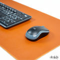 Deskly Minimal Premium PU Leather Desk Mat – Non-Slip Suede Base, Waterproof Desk Pad, Desk Protector & Mouse Pad for Laptop, PC Mouse Surface, Computer desk, Office, Study & Home Workspace. 
