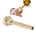 Trumpet Mouthpiece Metal Brass Professional Horn Instrument Accessory Gold 7C. 