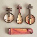 Gift 1/6 1/12 Dollhouse Musical Instruments Wood Multicolor Chinese Classical Instrument Photo Props Courtesan Pattern Miniature Guzheng Pipa. 