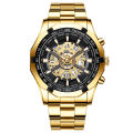 Hollow Non-Mechanical Waterproof Watch Foreign Explosions Mechanical Watch Blue Men'S Watch. 