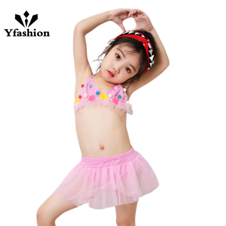Yfashion%202%20Pieces%20Girls%20Cotton%20Split%20Swimsuit%20Multi-color%20Sweet%20Cute%20Bikini%20Swimwear%20For%200-2%20Years%20Old%20Kids%20-%20Image%209