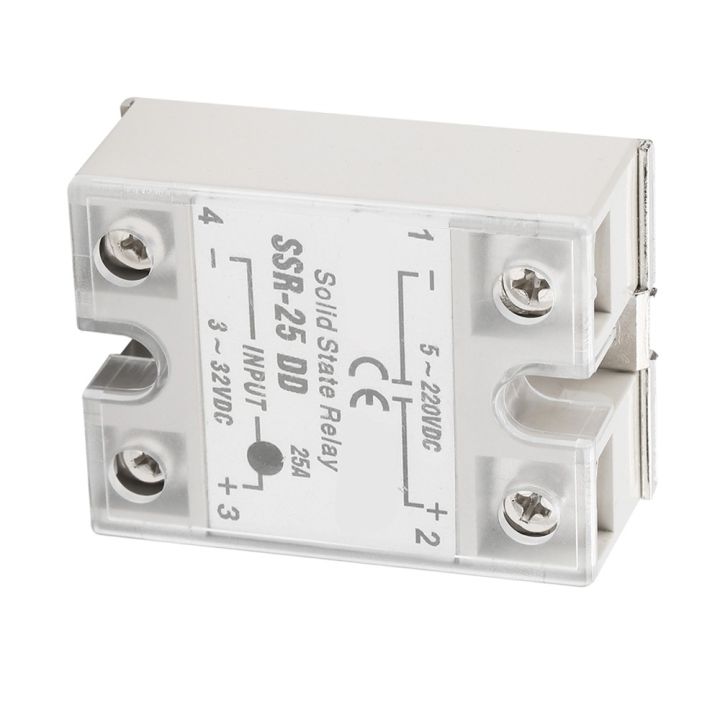 Compact Size SSR-25 DD Relay 5-220VDC 25A Solid State Relay DC Control ...