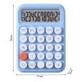 Mechanical Switch Calculator Cute 12 Digit LCD Display Retro Round Keys Automatic Shutdown Calculator Student Calculator. 