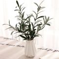 4-fork Foam 77cm Home Decoration Silk Cloth Wedding Celebration Simulated Decorative Articles Vase Decoration Olive Branch Floral Materials Artificial Olive Leaf Green Plant. 