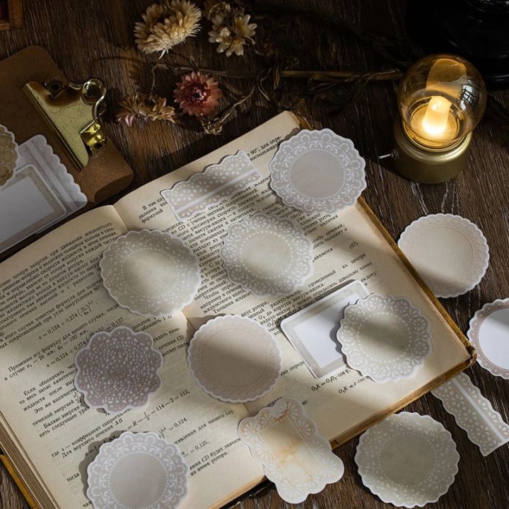 JIANQI%2030pcs/pack%20Lace%20Decorative%20Stickers%20Scrapbooking%20Diary%20Deco%20Junk%20Journal%20Stationery%20Ins%20Style%20Stationery%20Stickers%20-%20Image%206