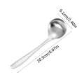 Stainless Steel Spoon Big Head Spoon Thickened Large Capacity Hot Pot Soup Spoon Drinking Porridge Spoon Kitchen Tools. 