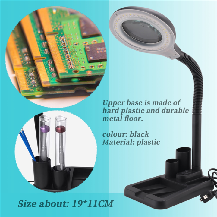 LED%20Magnifying%20Lamp%205X%2010X%20Magnifier%20with%20Light%20Table%20and%20Desk%20Lamp%20Floor%20Stand%20Adjustable%20Magnifying%20Magnifier%20Glass%20for%20Reading,%20Repairing%20(Black)%20US%20PLUG%20-%20Image%203