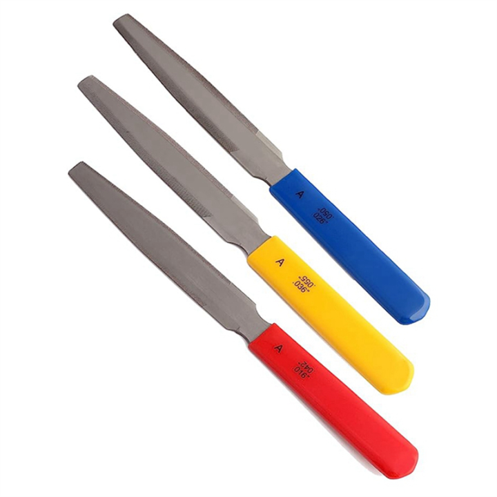 Plastic Wire File 3 PCS Conical Guitar Nut File Nut Slot File Set Double Edge Wire File ...