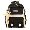 IELGY small fresh contrast color schoolgirl backpack. 