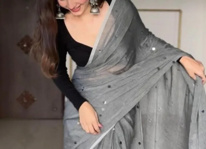 Cuelo%20Black%20Long%20Sleeve%20Deep%20Neck%20Ribbed%20Saree%20Jacket%20For%20Women%20-%20Image%203