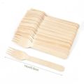 100 Pieces Medium Size 14CM Wooden Disposable Fork Dessert Fork Western Style Wedding Party Tableware Kitchen Accessories Tool Multi Purpose Usage Disposable Forks. 