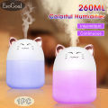 EsoGoal Air Humidifier Diffuser Mini Portable Mist Sprayer USB Electric Air Humidifier 260ML Cool Water Mist Maker Desktop Humidifier with Colorful Night Light for Home Office Car. 