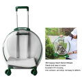 Hard Cat Carrier PC Shell Anti Drop Collision Proof Wide Application Pet Rolling Carrier Transparent for Camping. 