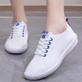 2023Summer New White Shoes Lace up Casual Women's Shoes Non-Slip Soft Bottom Small Single-Layer Shoes Mom Shoes Girl Student Shoes. 