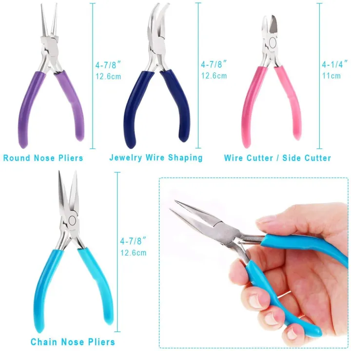 BRADOO%204%20Pcs%20Jewelry%20Making%20Tools%20Kit%20Jewelry%20Pliers%20with%20Needle%20Nose%20Pliers%20for%20Crafts%20Wire%20Wrapping%20Jewelry%20Making%20Supplies%20-%20Image%205