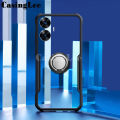 Casinglee for Realme C55 Case Hard Clear Transparent Shockproof Car adsorb Holder Ring Back Cover Casing Hp Realme C55 Phone Cases Cover. 