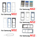 For Samsung Galaxy M12 M22 M32 M52 M62 5G Phone New SIM Chip Tray Slot Pocket SD Card Holder Drawer With Tools. 