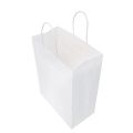 Kraft Paper Bags 50Pcs 5.9X3.14X8.2 Inches Small Paper Gift Bags White Paper Bags with Handles Paper Shopping Bags. 