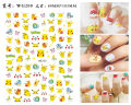 Miniso Kuromi Hello Kitty Nail Art Stickers Nail Decoration Animation Pokémon Barbie Princess 3D Nail Stickers Sliders For Nails. 