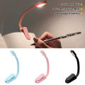 USB Mini LED Book Night 3 Light Color Adjustable Brightness Clip-On Study Reading Lamp Rechargeable for Travel Bedroom Reading. 