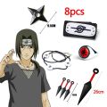 Anime Naruto Cosplay Set Uchiha Itachi Kakashi NARUTO Gloves Kunai Mask Ninja Accessories Action Figure Prop Stuff Kids Toy Gift Action Figures. 
