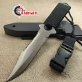 Tactical Fixed Blade 7CR14Mov Blade Steel Handle Outdoor Camping Survival Hunting Utility Knife Military Pocket Tool+ ABS Sheath. 
